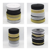 10 meters Soft Backing Lurex Elastic 10 20 25 30 or 40mm #ELA1315 - ACCESSOIRES LEDUC BV